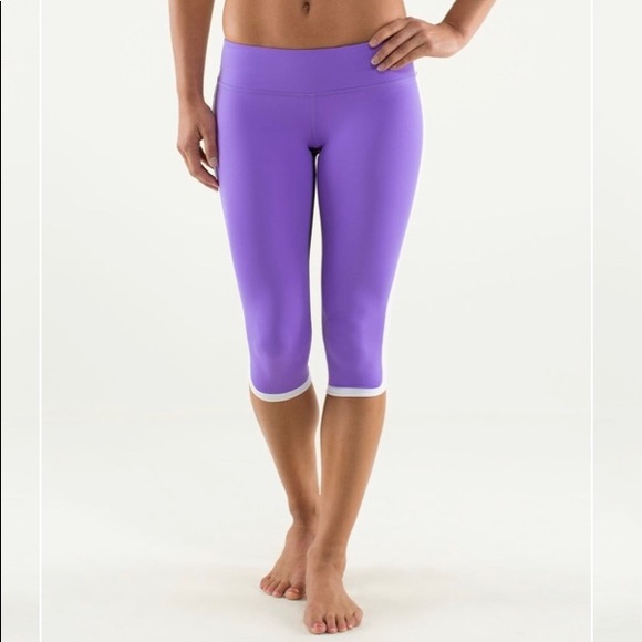 lululemon athletica Pants - Lululemon Power Purple Ignite Crop II Sz 6